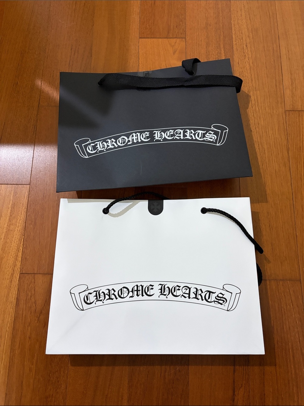 Chrome Hearts Black and White Logo Gift Bags